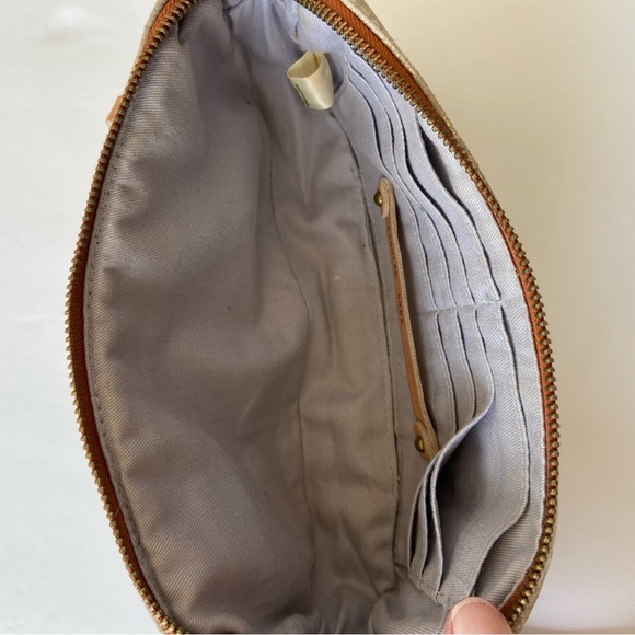 Anthropologie Schuler & Sons Philadelphia Distressed Metallic clutch - EUC - Picture 6 of 8